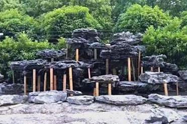 安徽晟川园林工程有限公司-假山安装现场