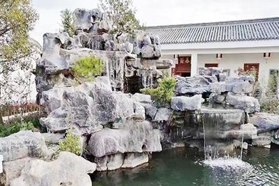 河南宏岩园林仿木栏杆案例