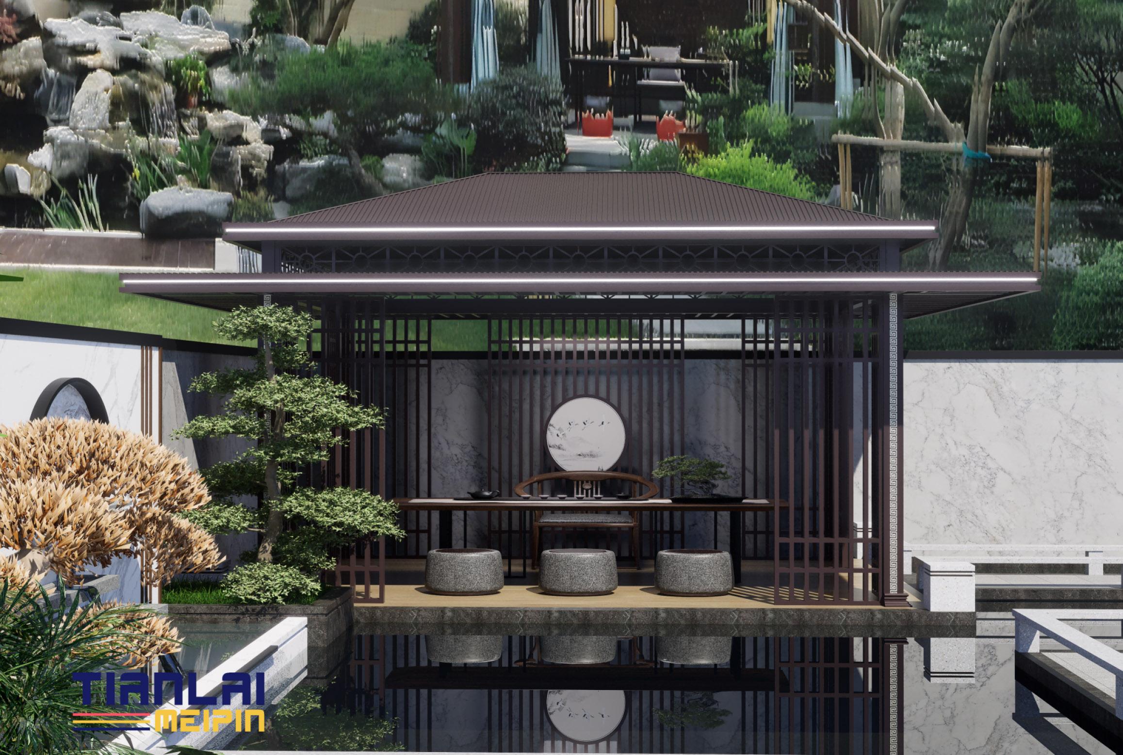 户外景观亭安装案例