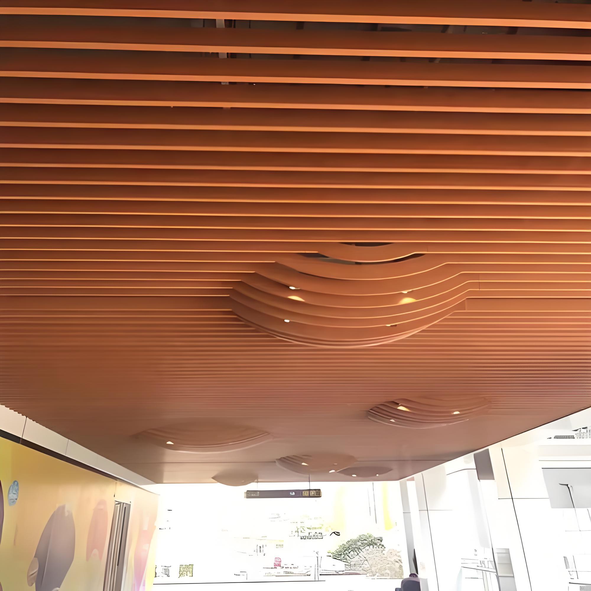 河南君策建材木纹铝方管应用案例