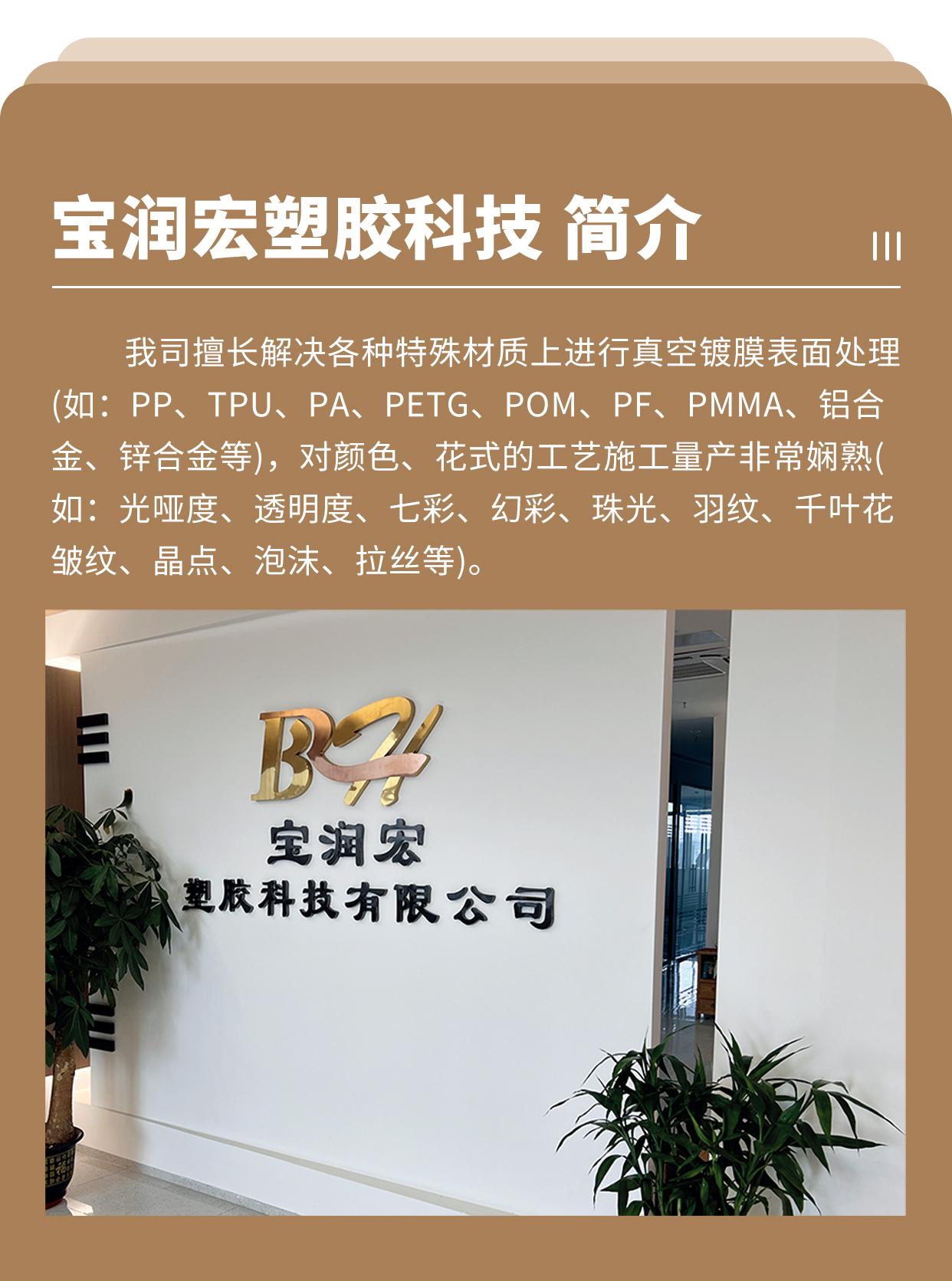 惠州宝润宏塑胶科技有限公司真空电镀加工示例