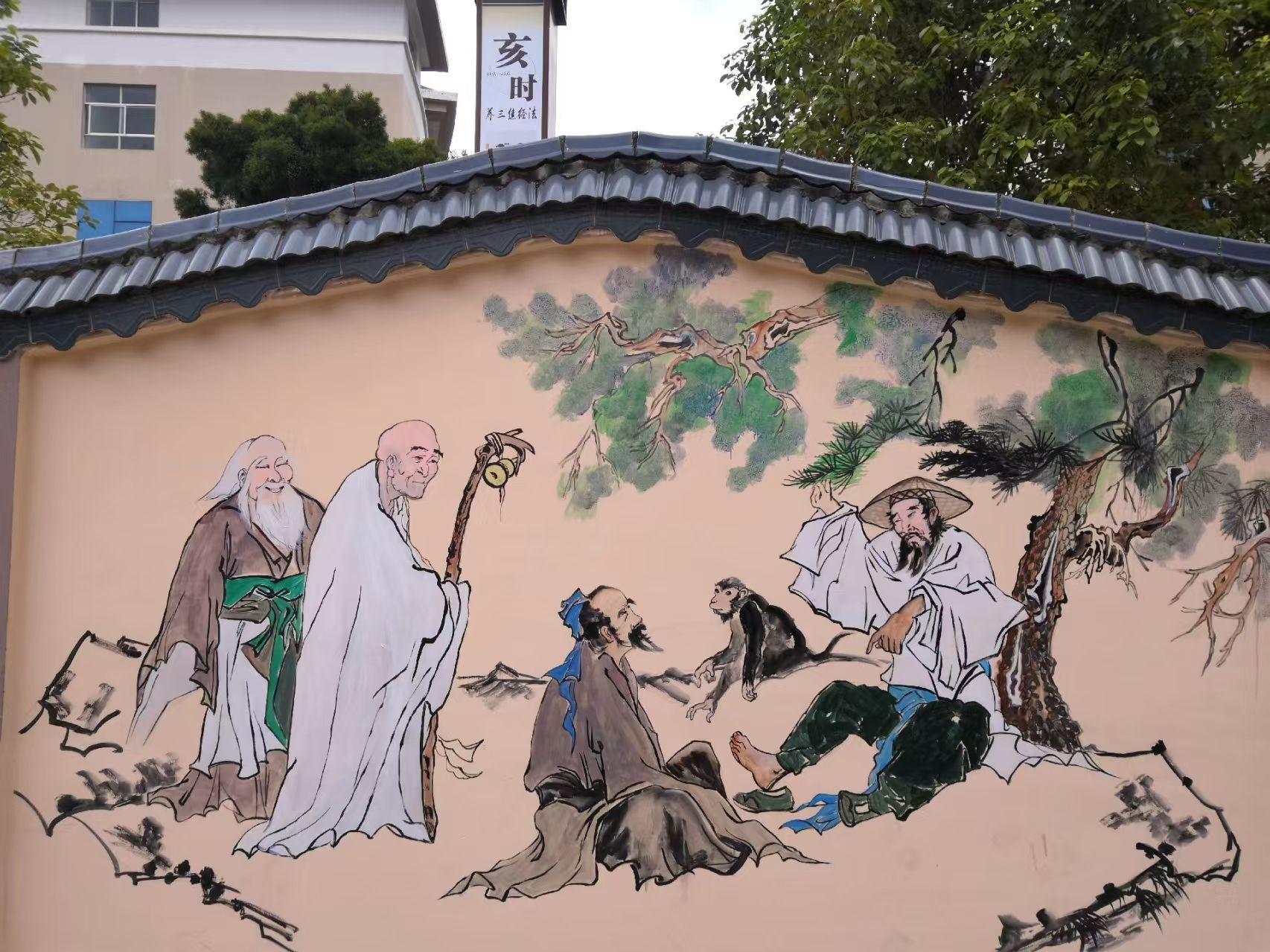 墙绘工程现场
