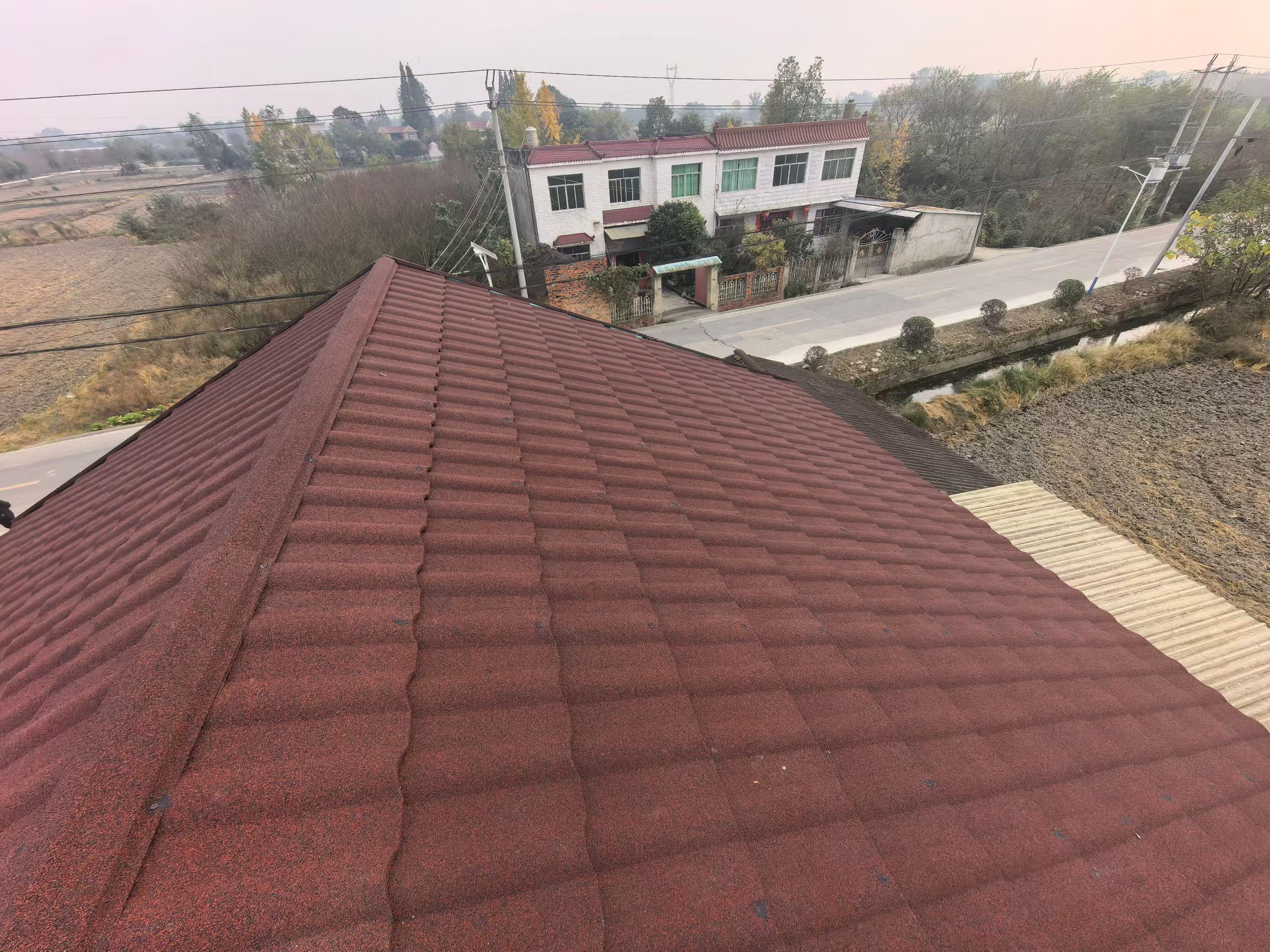 四川中广建材彩砂金属瓦成品展示