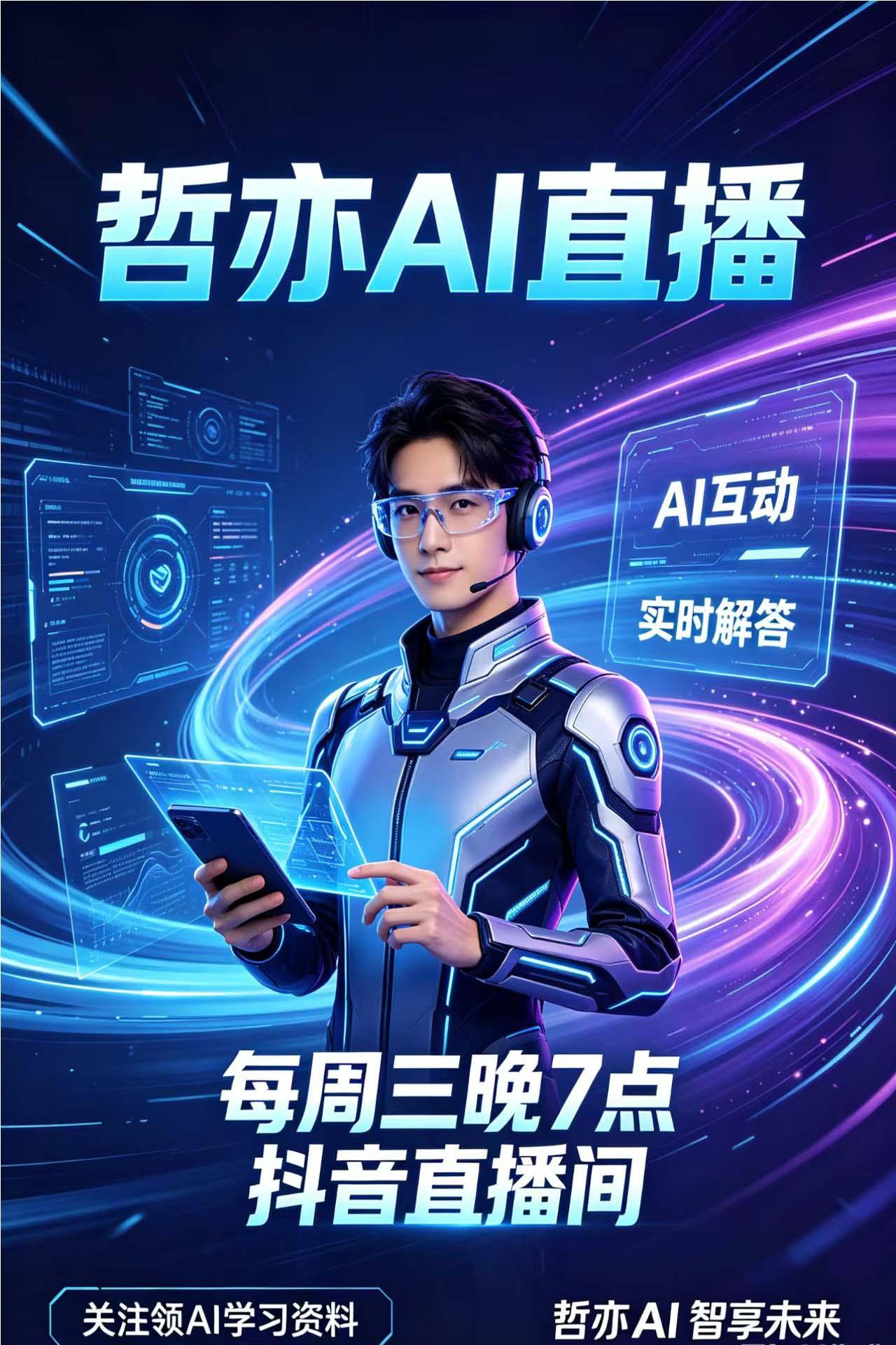 哲亦AI直播