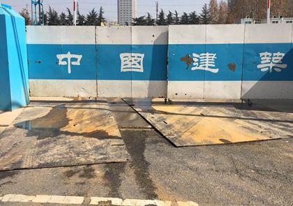 钢板铺设现场