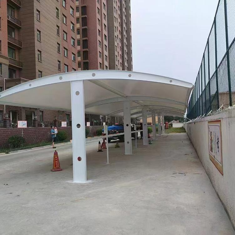膜结构车棚完工图