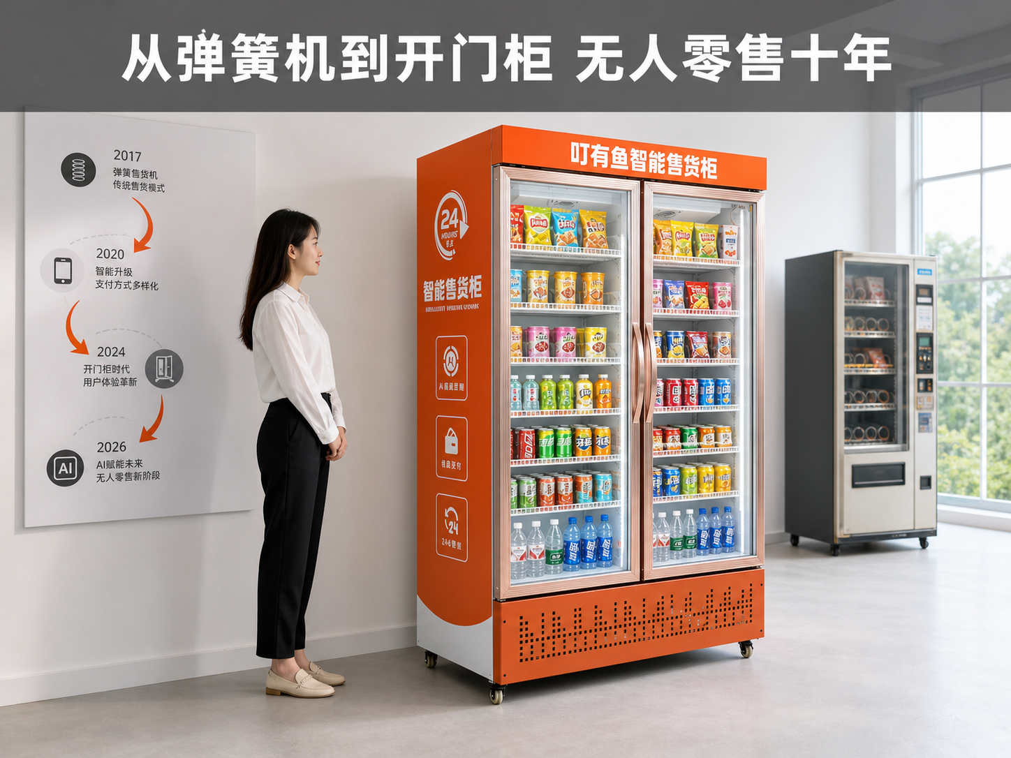 叮有鱼AI双摄售货柜产品图