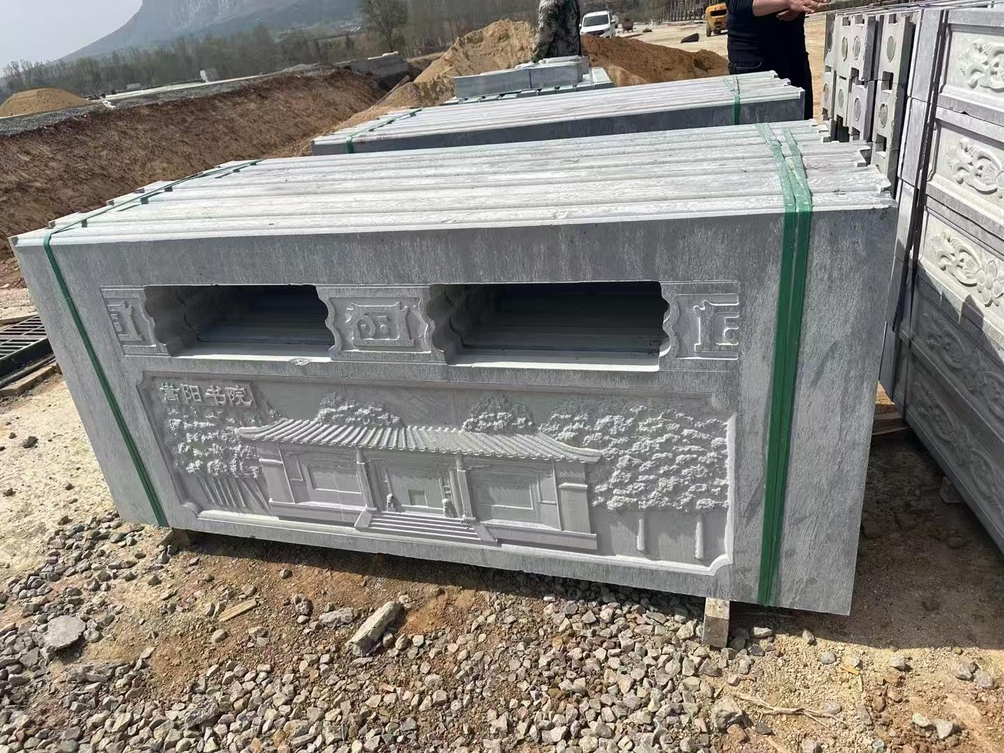 青石板加工现场