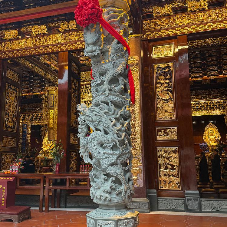 福建泓时石业石龙柱案例
