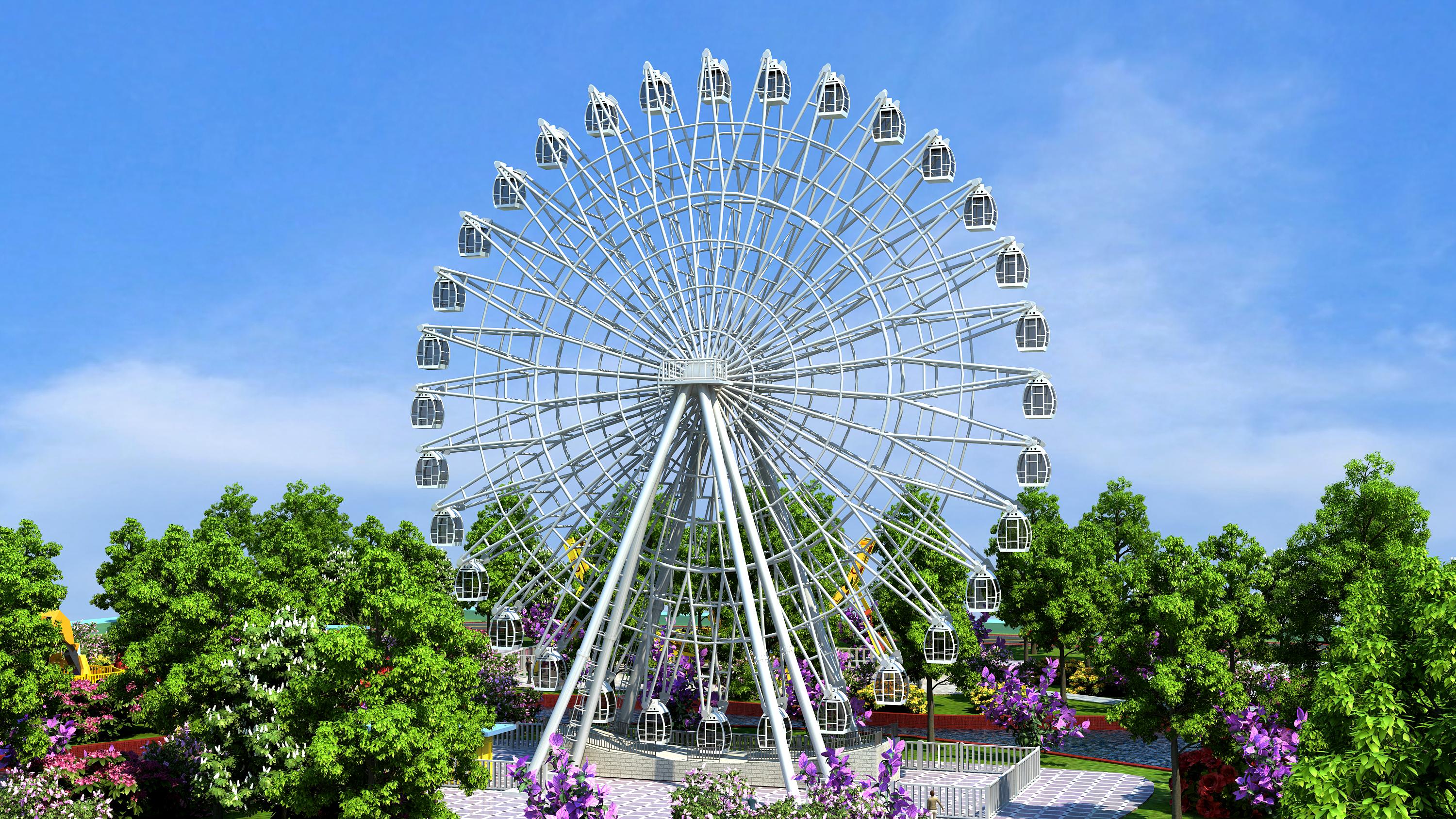 郑州强力游乐设备有限公司摩天轮生产实拍