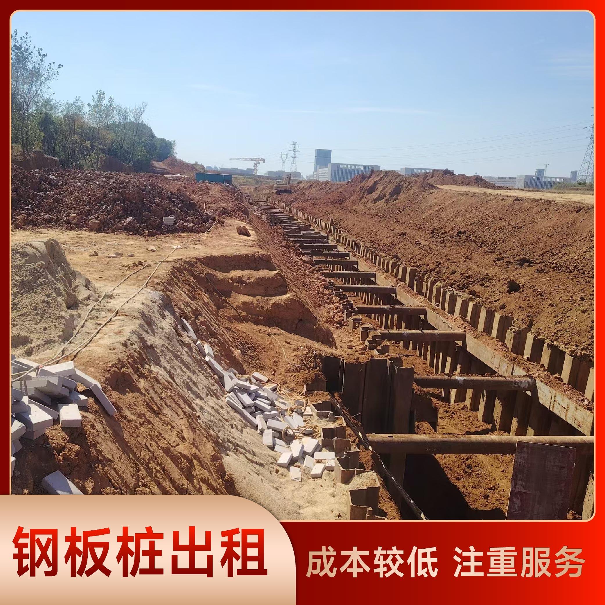 湖北芳草建设工程有限公司钢板桩施工现场