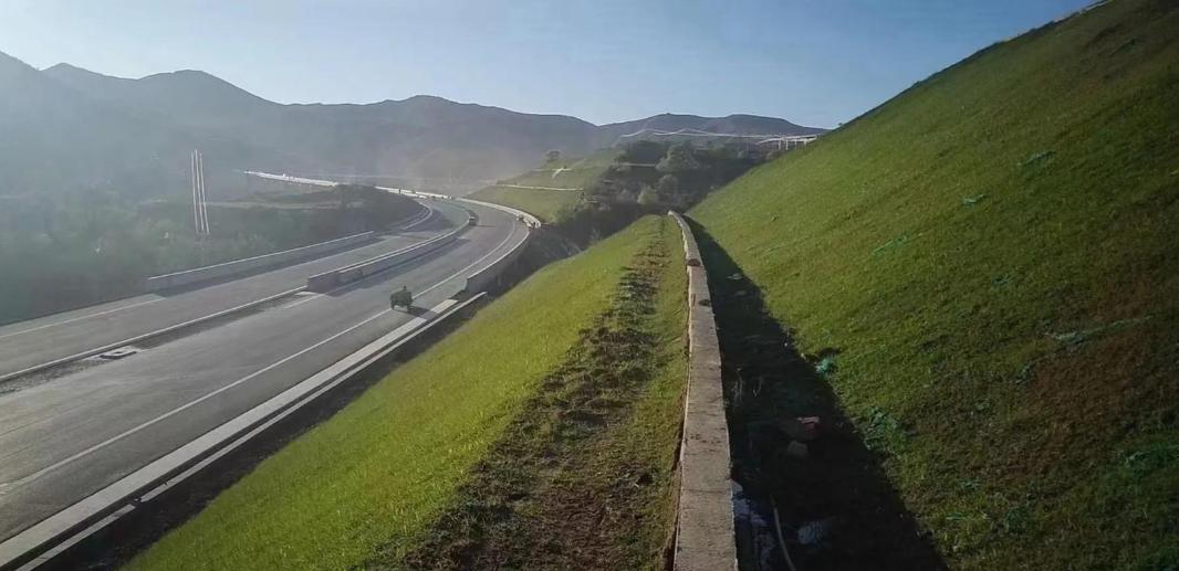 边坡绿化施工场景