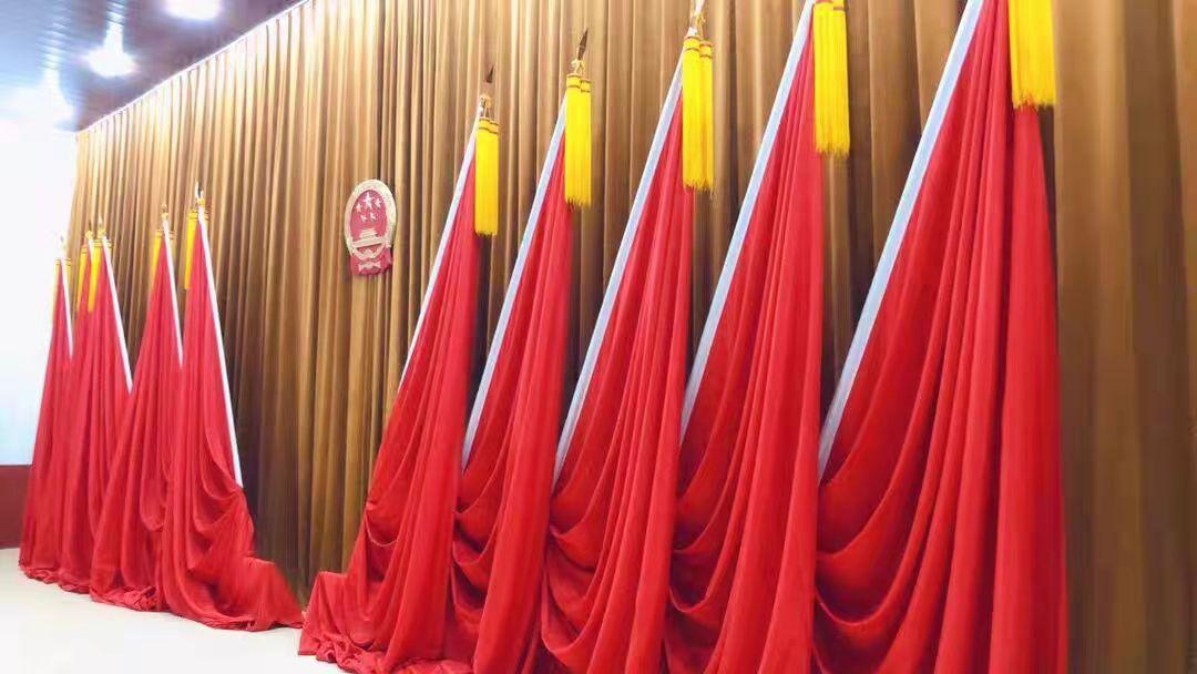 舞台幕布安装现场
