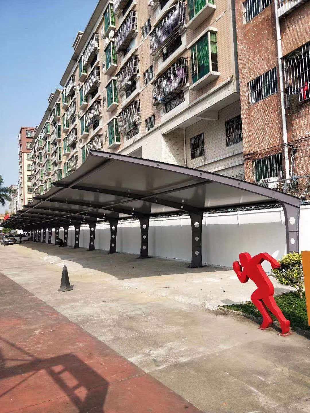 推拉棚现场安装实拍