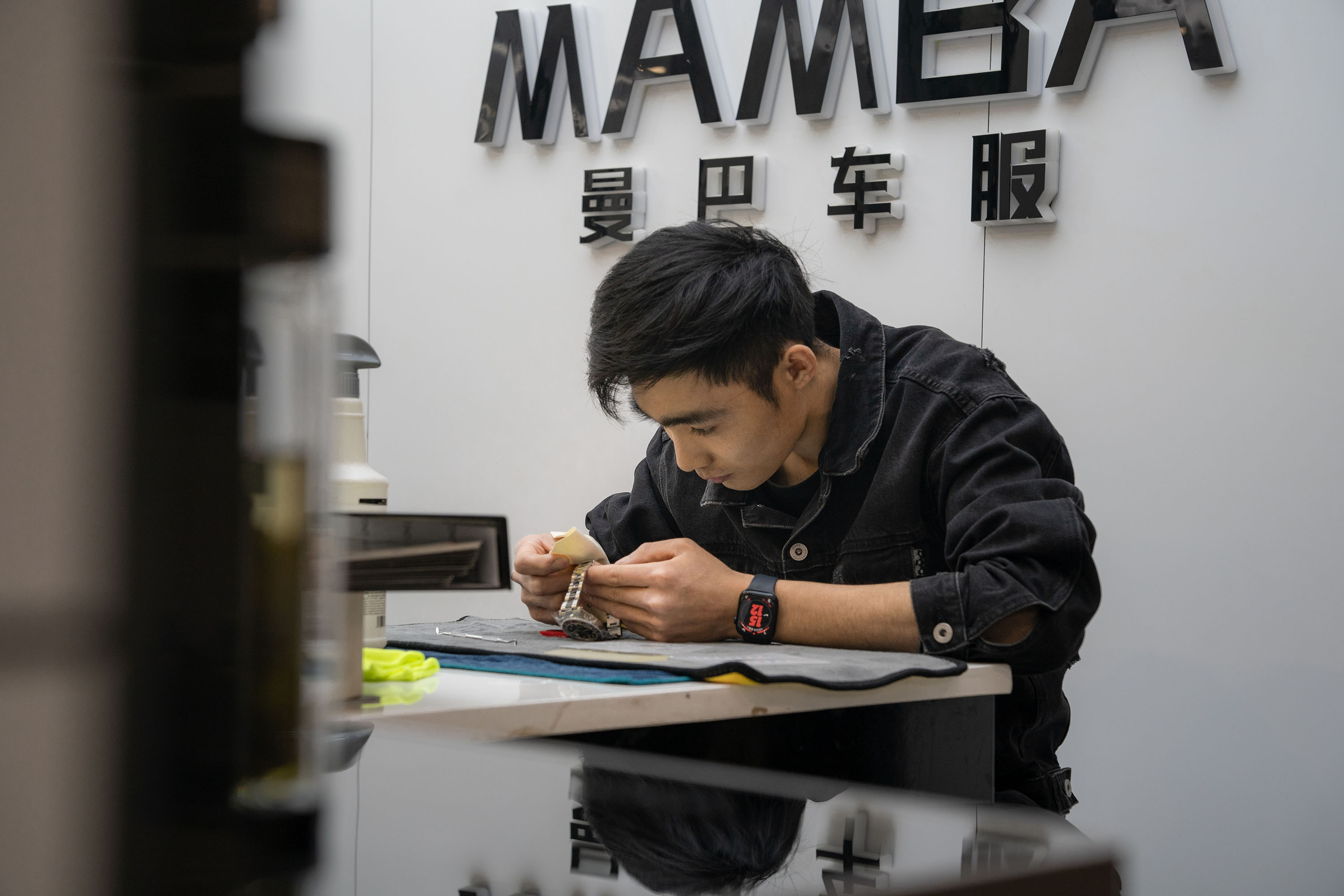 东营手表膜施工实拍