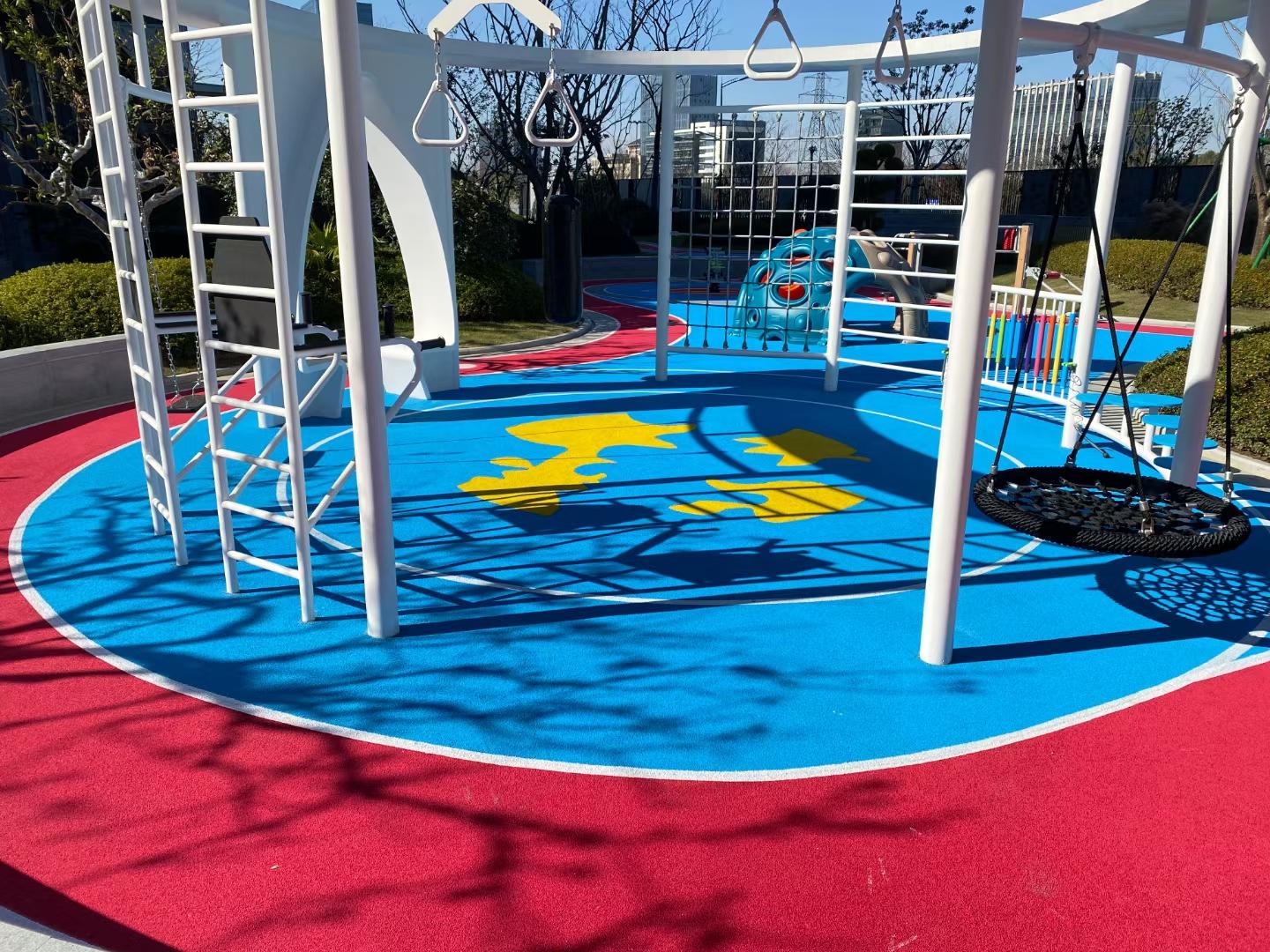 幼儿园彩色EPDM地面实景