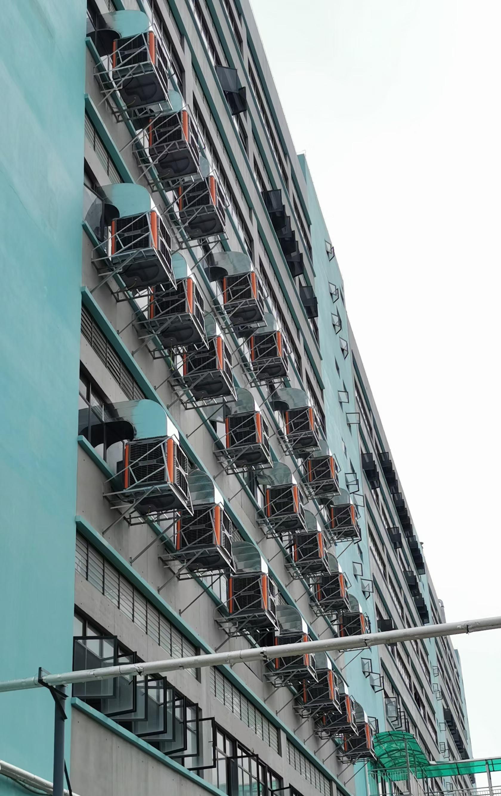 工业通风降温施工现场