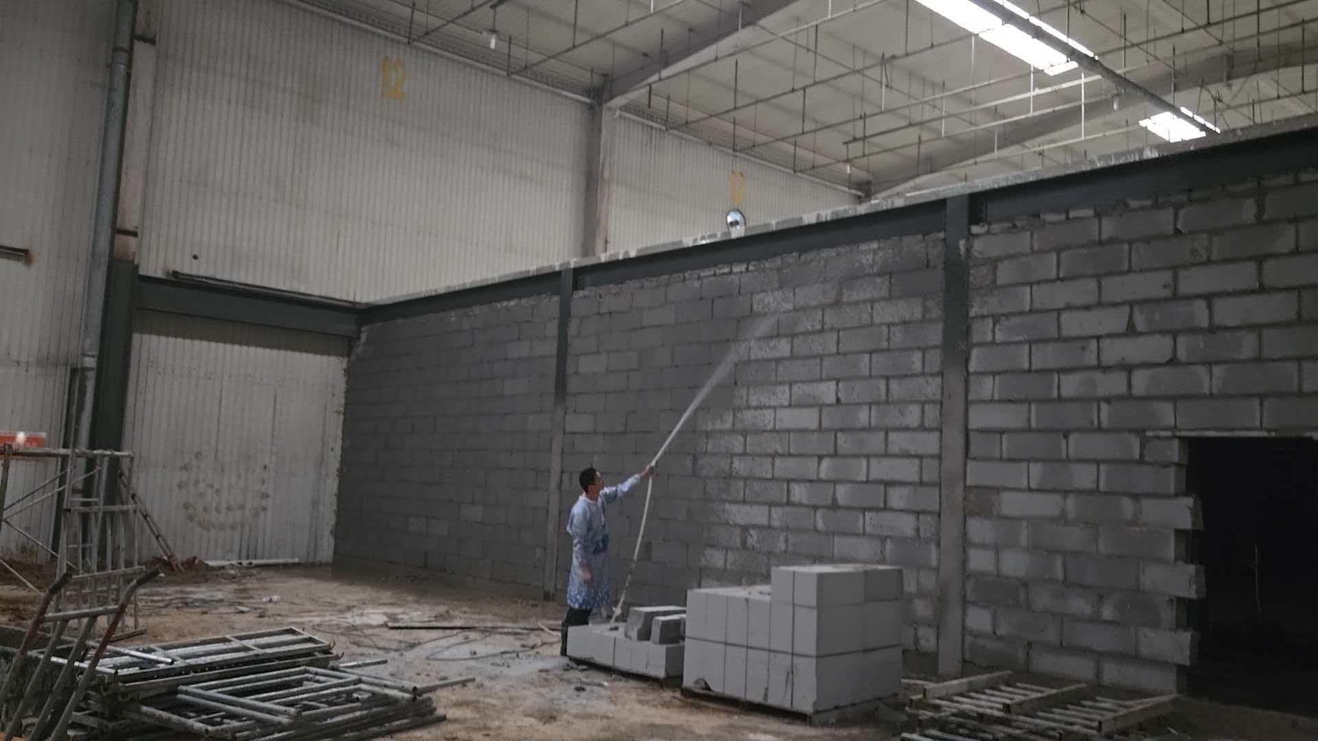 加气块隔墙完工效果