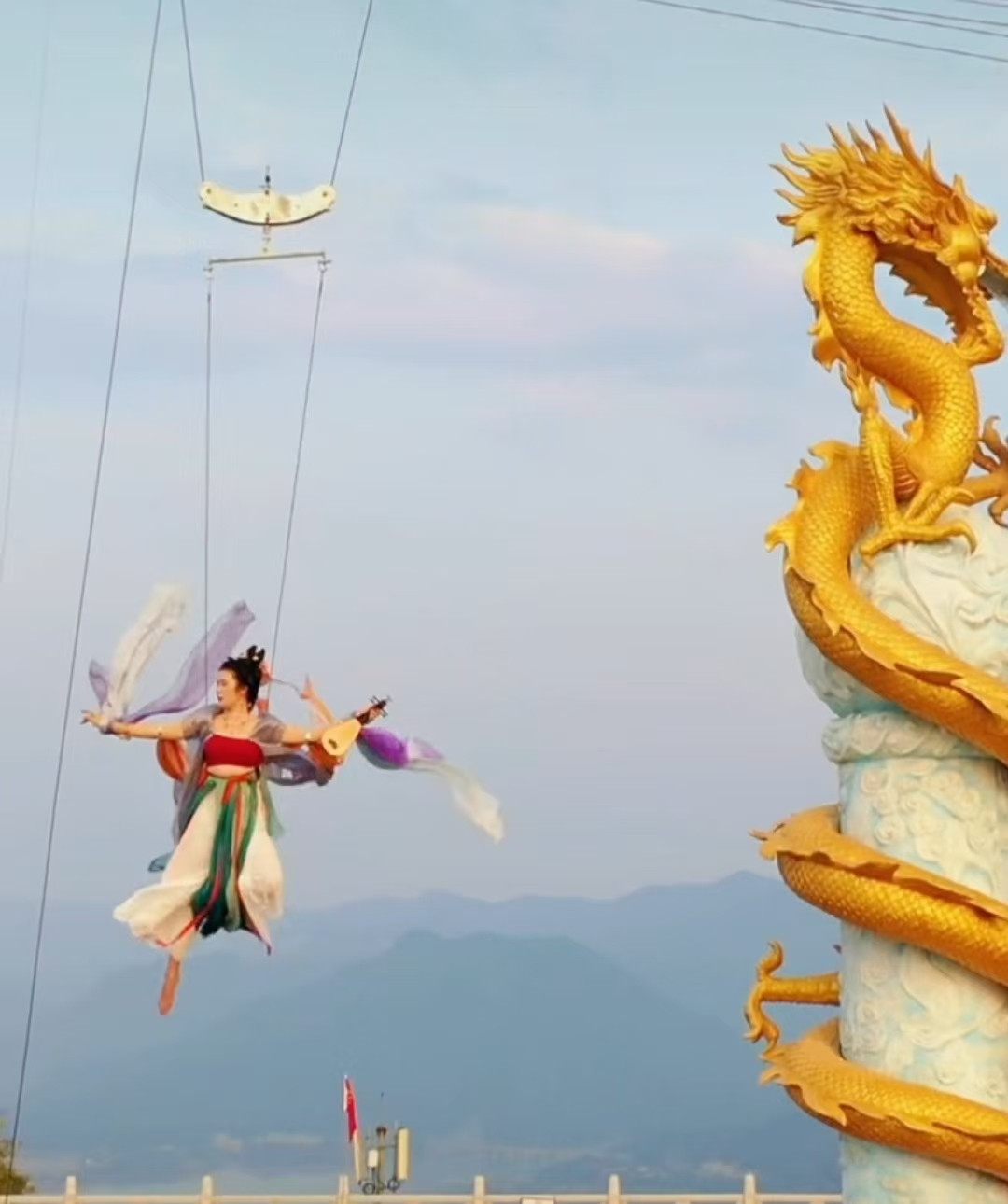 河南民乐文化艺术有限公司威亚项目现场