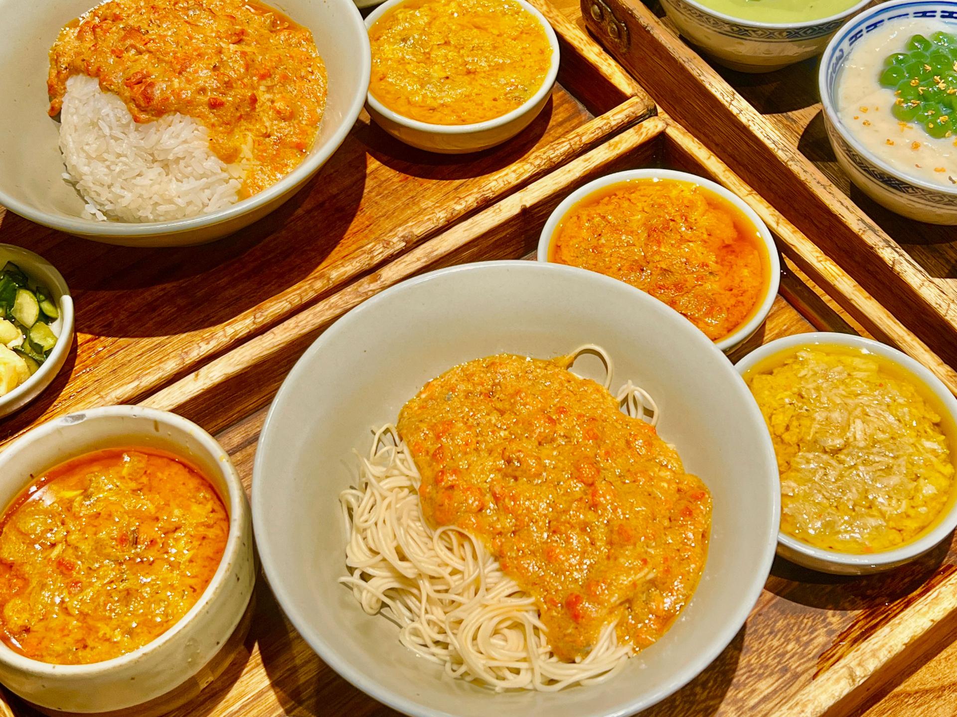 李百蟹蟹黄面特写