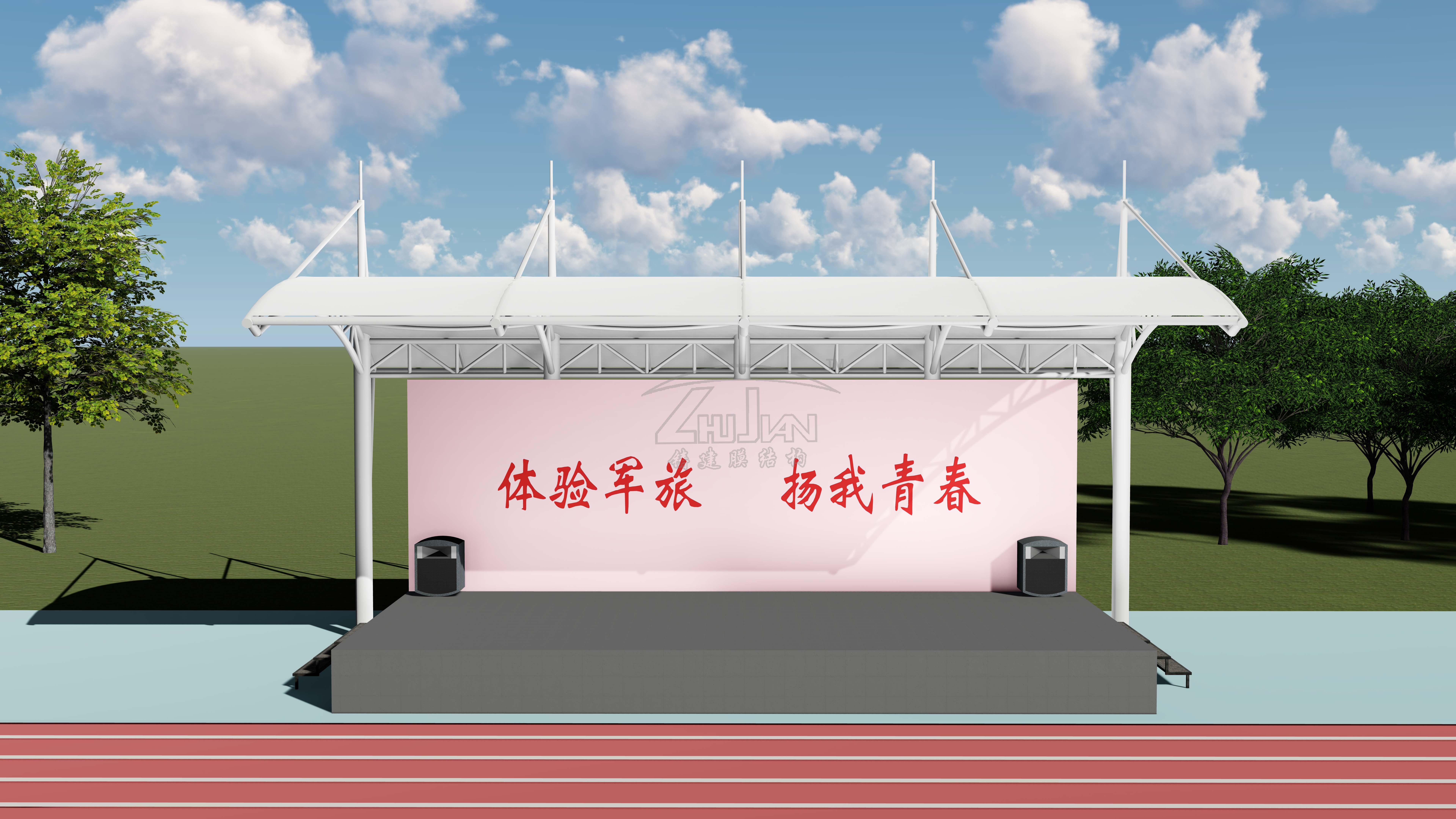 广州铸建膜结构公司生产车间