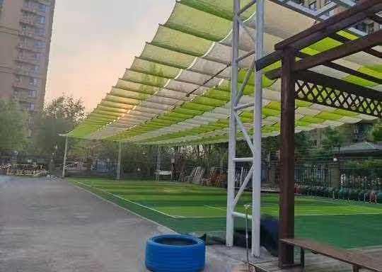 苏州友信膜结构车篷现场安装