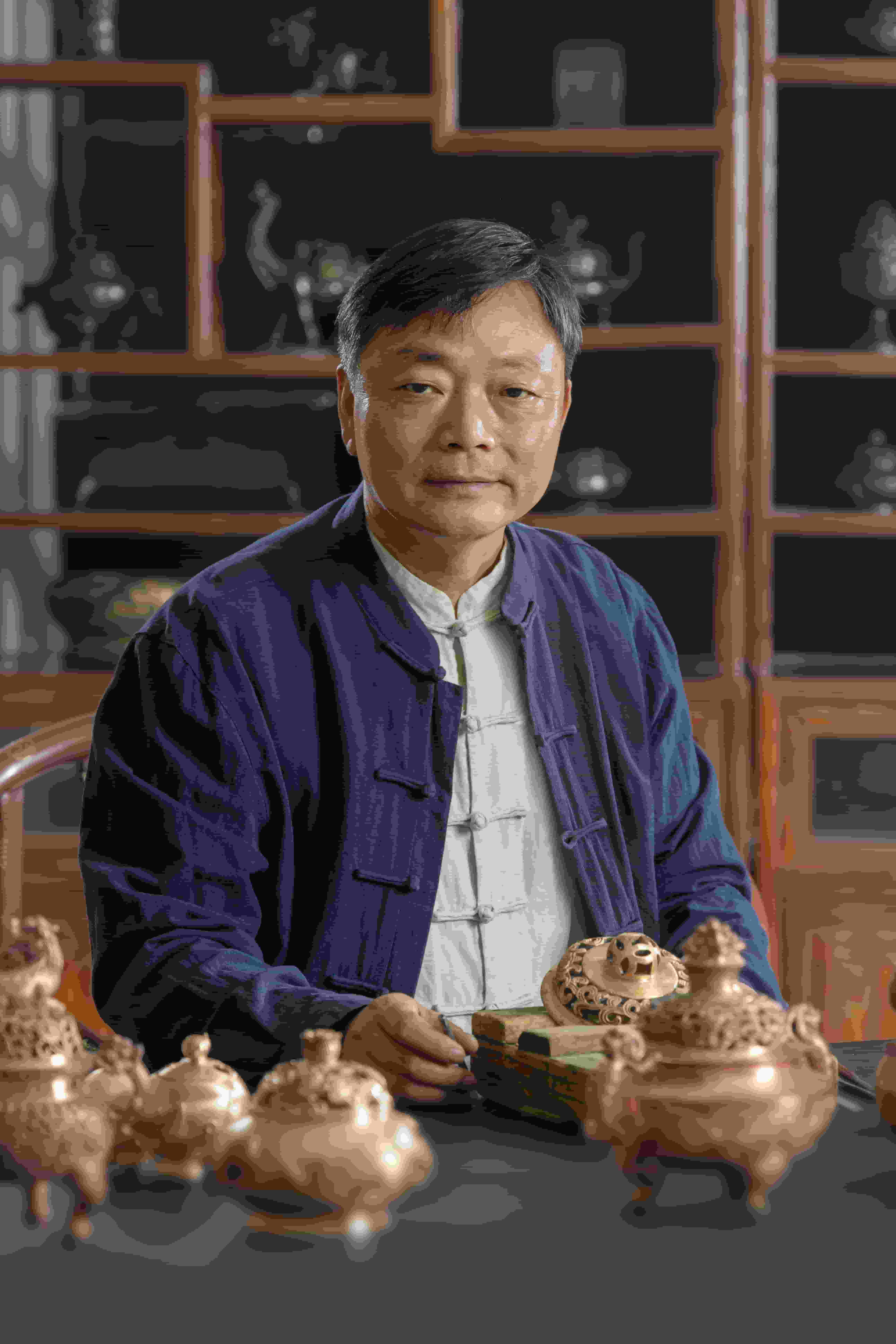 弘君堂手工錾刻过程