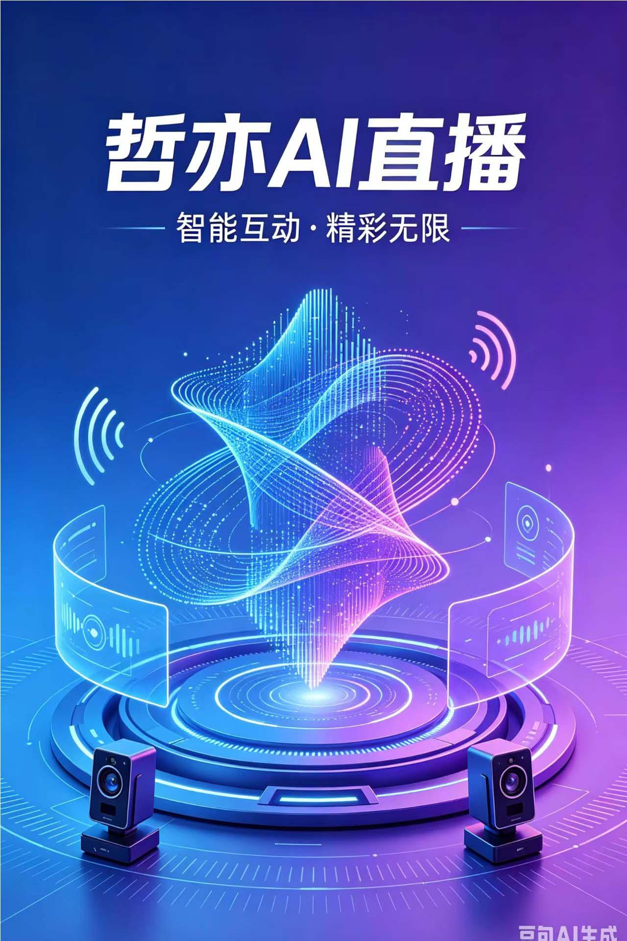 哲亦AI数字人直播场景