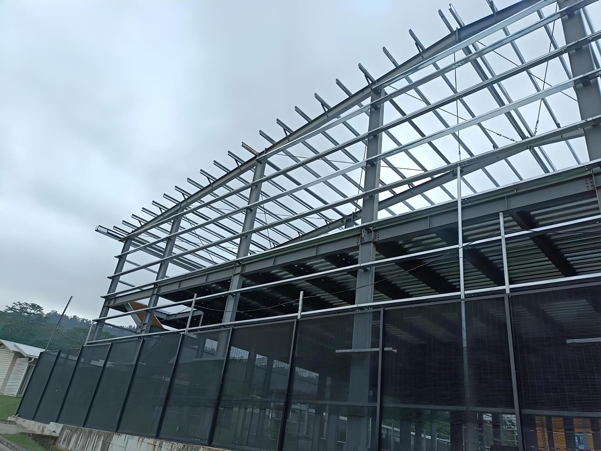 兴航创建钢结构厂房加工车间