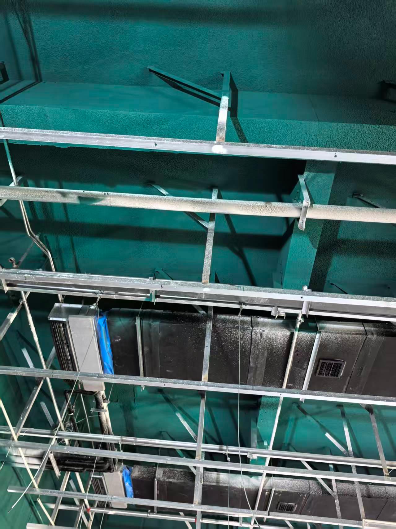 吸音砂浆喷涂施工现场