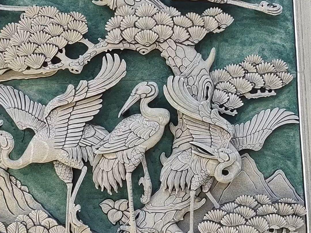 天青石雕刻壁画作品