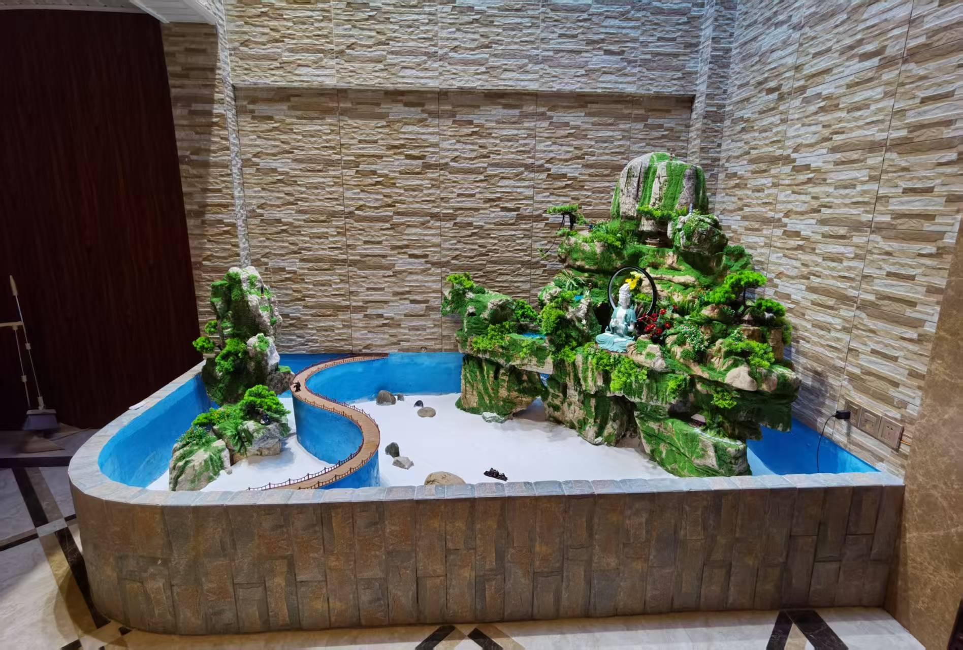 重庆别墅假山景观展示模型案例