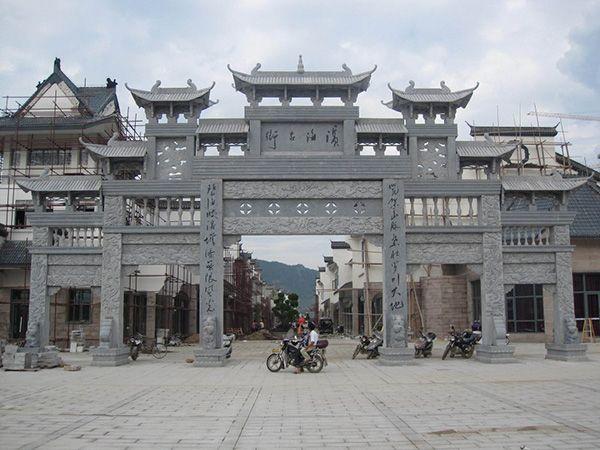 石雕牌坊细节图