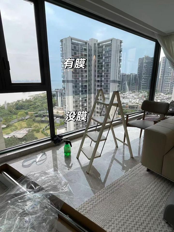 德州阳台玻璃贴膜施工案例
