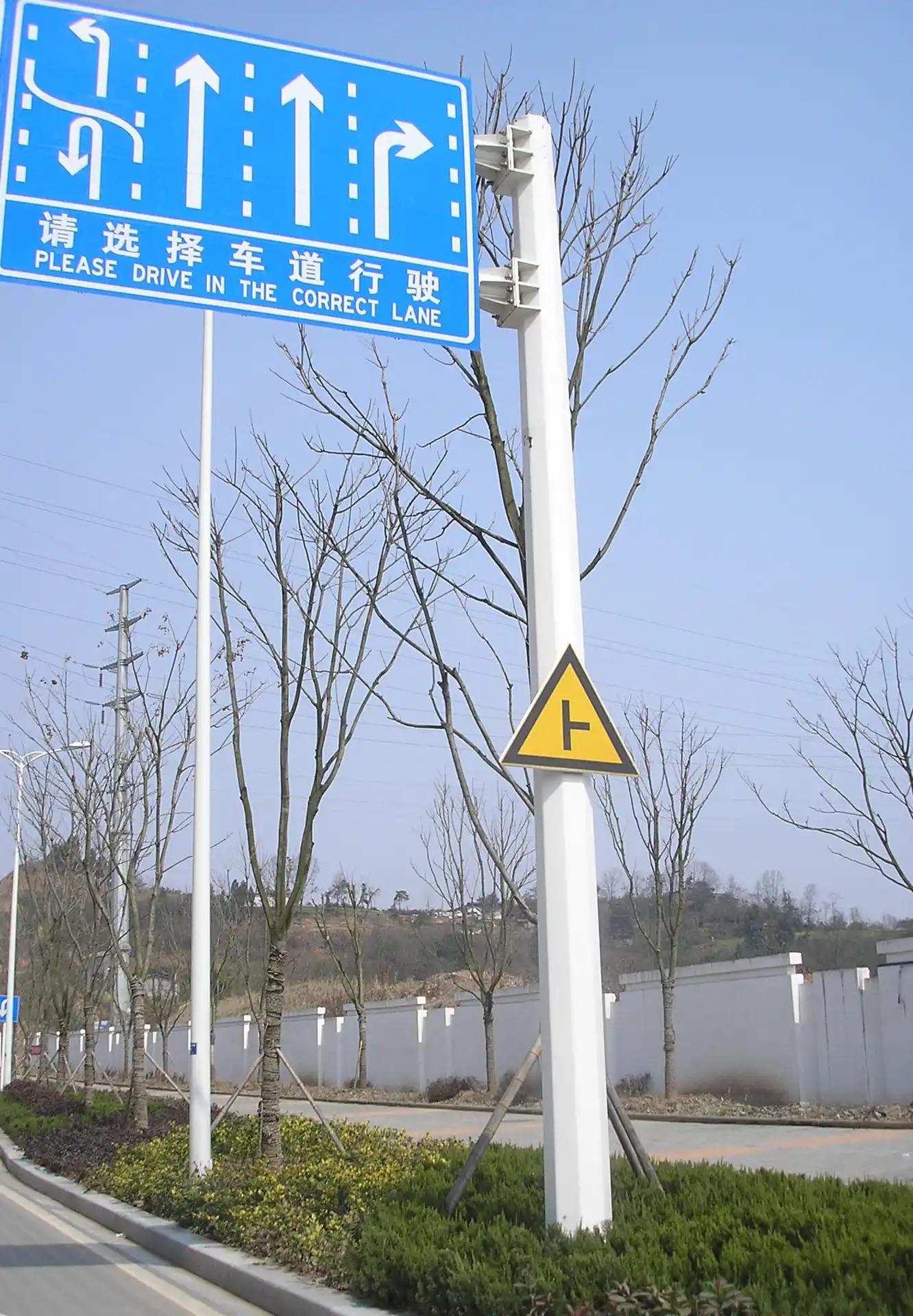 郑州F型交通标识标志杆加工厂工程案例