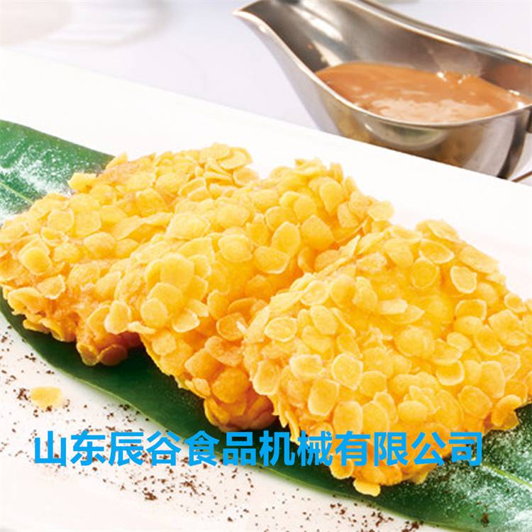 雪花鸡柳油炸成套设备 不锈钢雪花鸡柳油炸机 辰谷牌