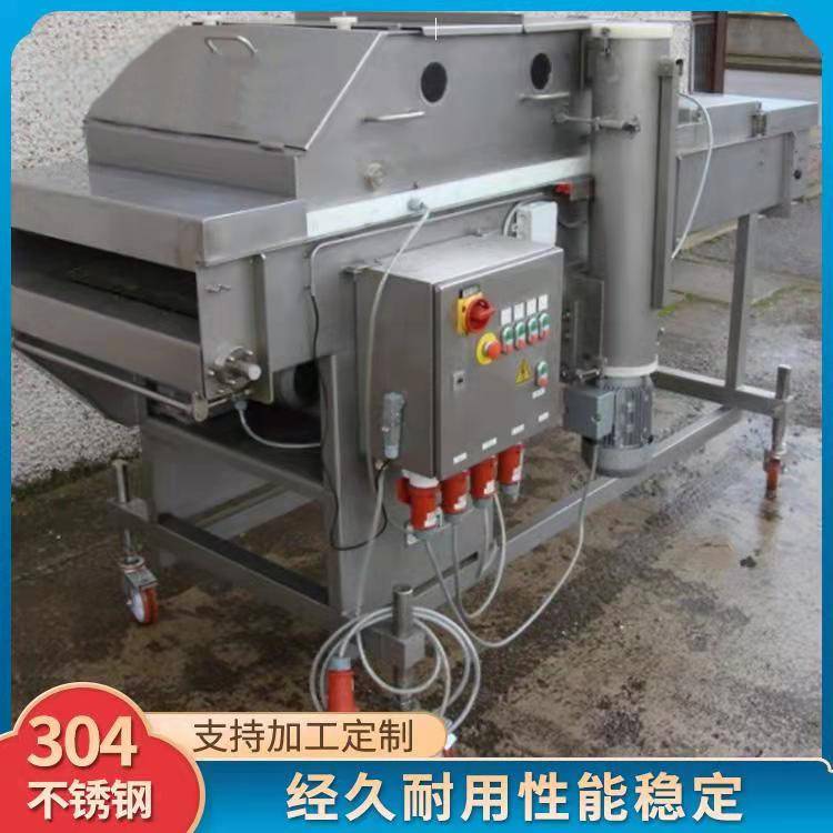 厂家定制黑椒牛柳裹粉设备 全自动牛柳上粉机 辰谷制造