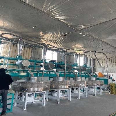 小麦磨粉生产线现场安装