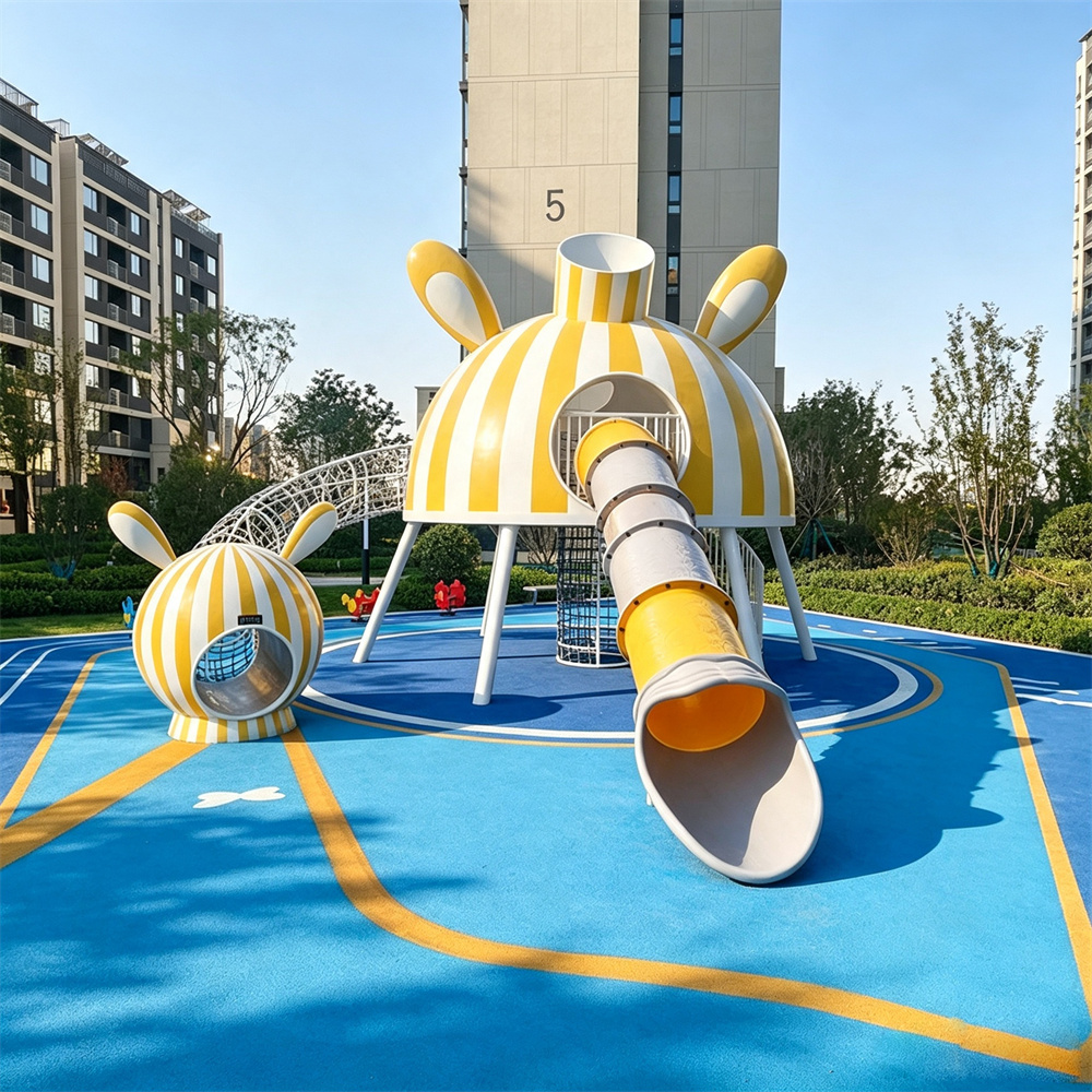 儿童组合滑梯实景图