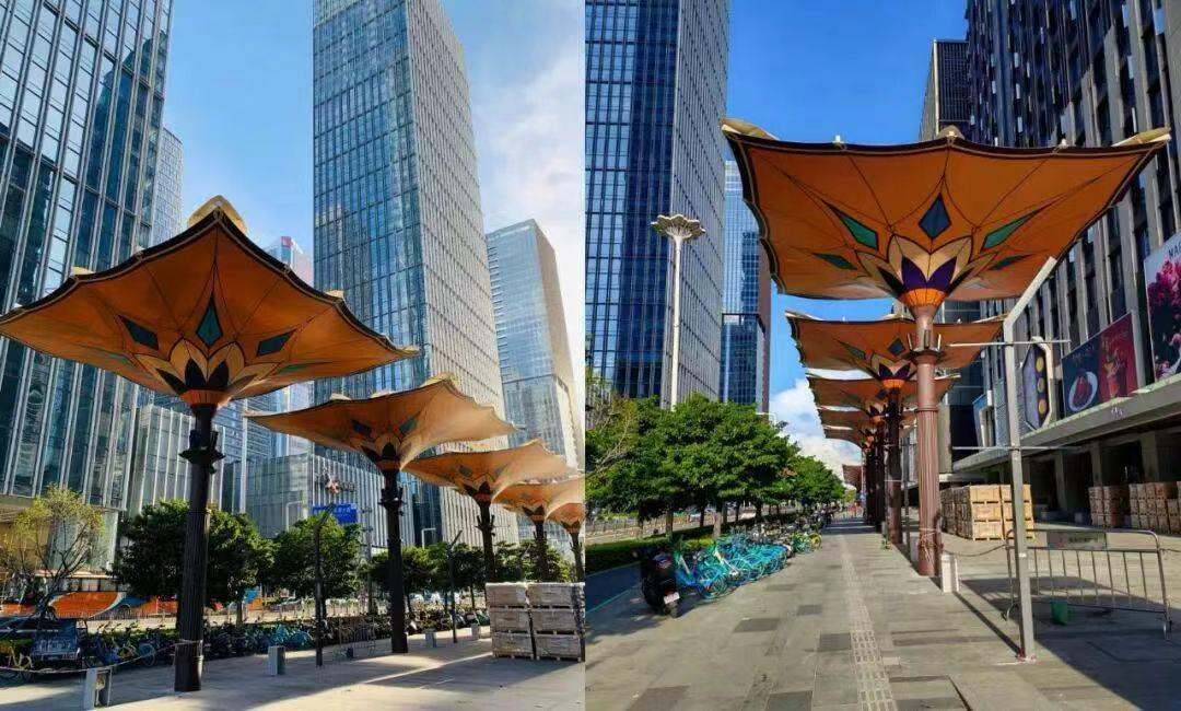 菲雅特遮阳科技户外景观伞应用