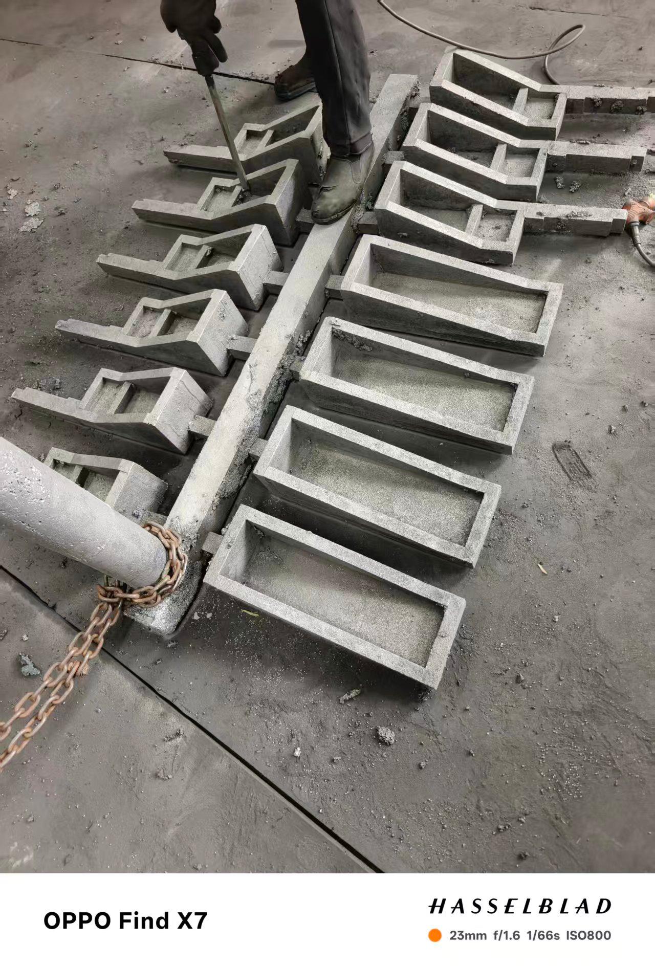树脂砂铸造件加工现场
