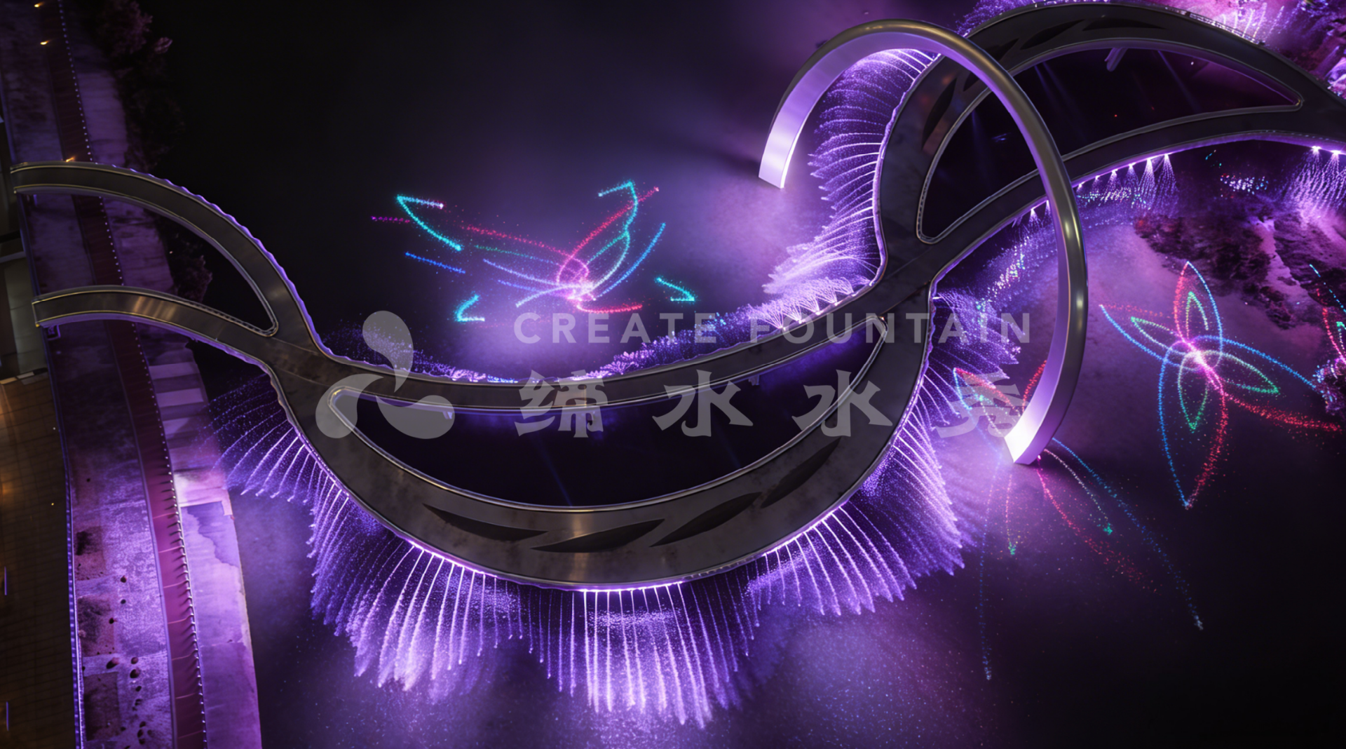 缔水环境科技水幕电影设备调试现场